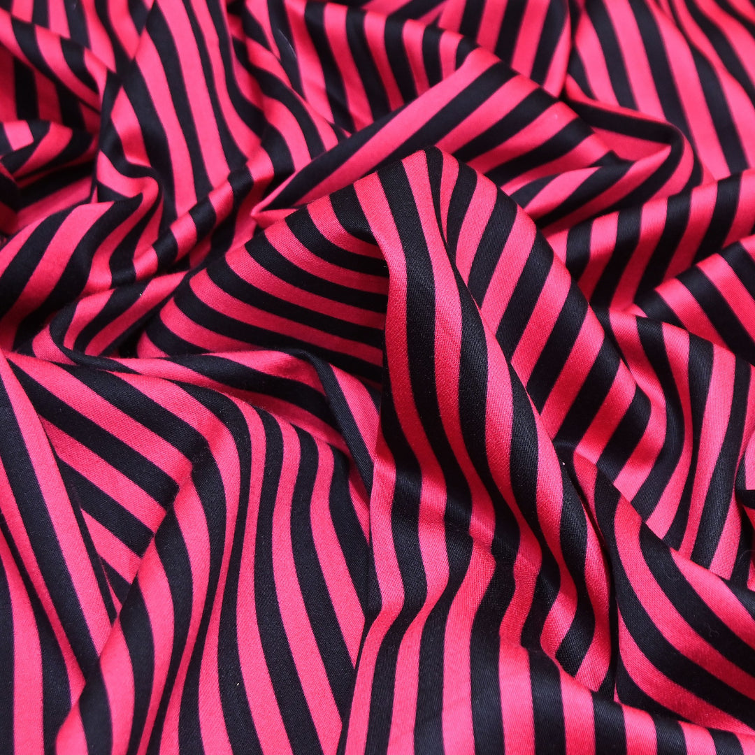 Glace Cotton With Beautiful Stripes Print Fabric – Lightweight Designer Cotton Fabric - LT0185-12