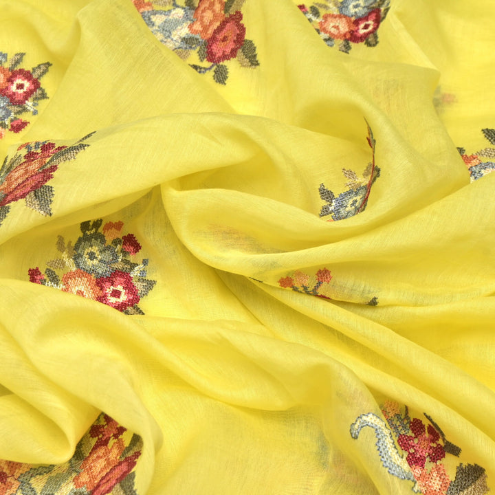 Mul Chanderi Crosstitch Embroidery Fabrics