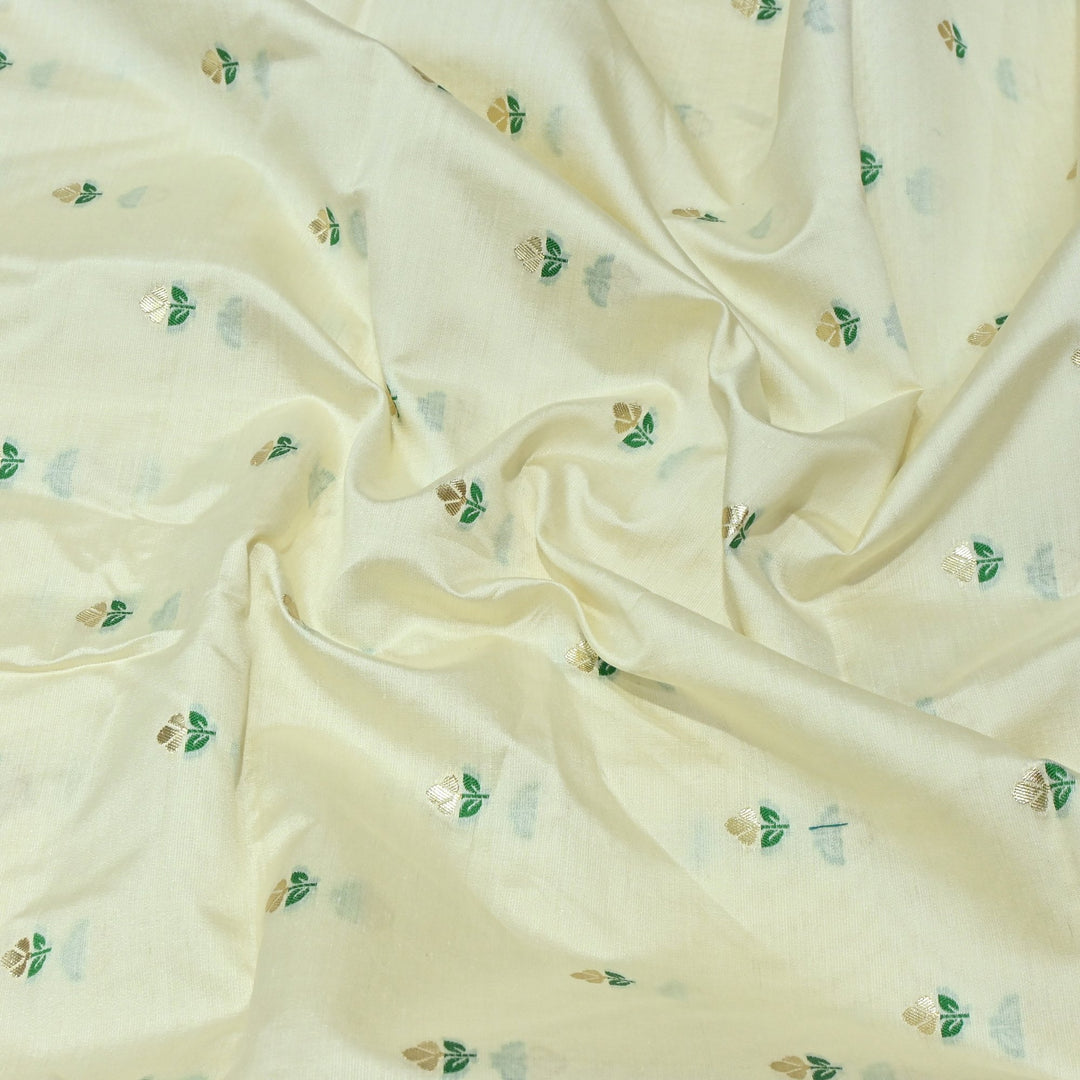 Chiniya Silk Dyeable Meena Buti Fabric