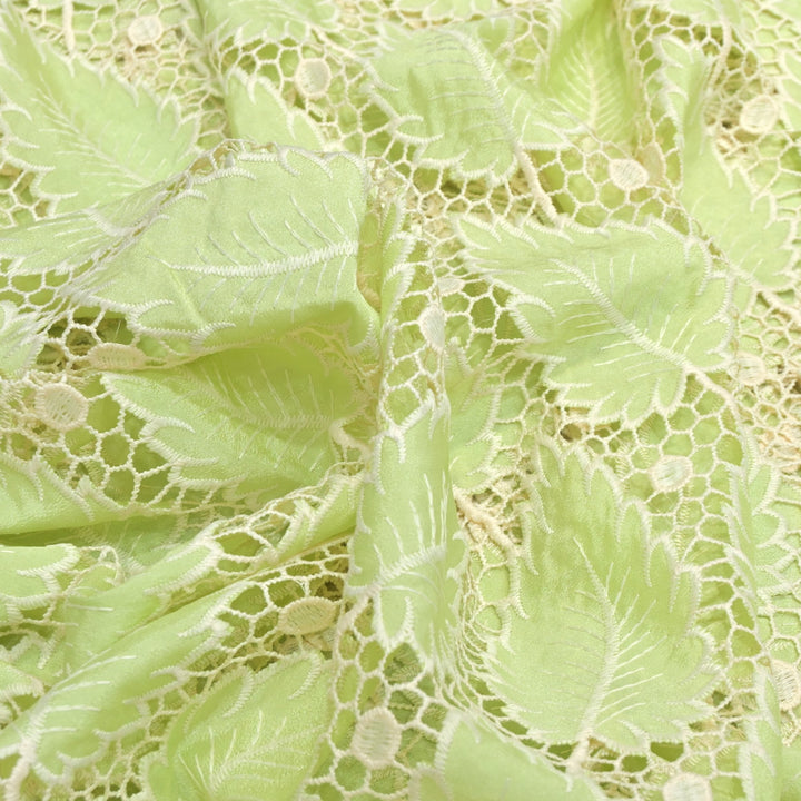 Cut Work Embroidered Fabric on Imported Crepe
