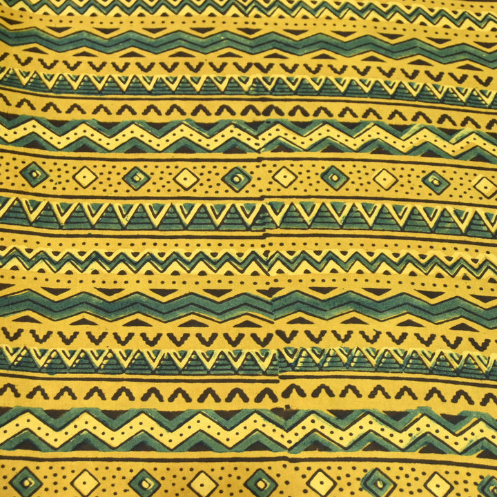 Corn Yellow Modal Satin Fabric in Digital Print.