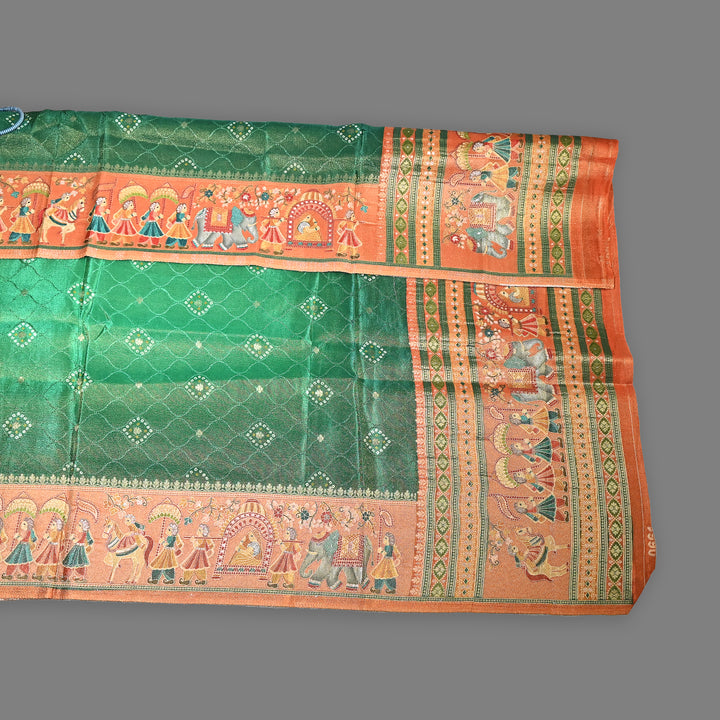 Tissue Zari Jacquard Print Dupatta – Elegant Ethnic Dupatta for Women- 0PTJP4-1