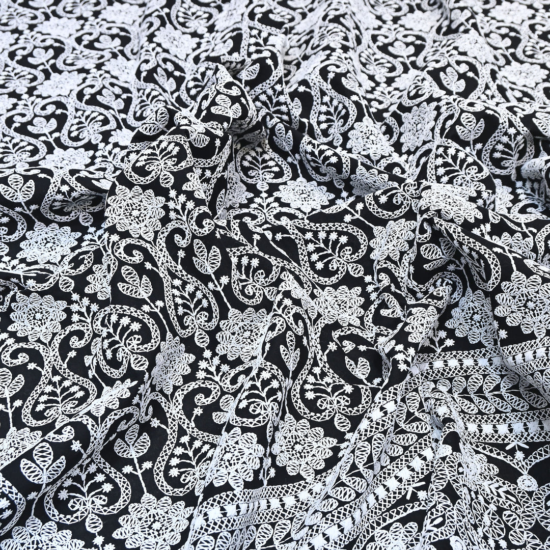 Cotton Chicken thread Embroidery Fabric – Soft Elegant Summer Designer Fabric- H20067-1