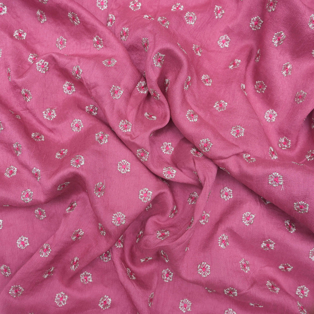 Light Pink Raw Silk Embroidery Fabric. | 753-88LP
