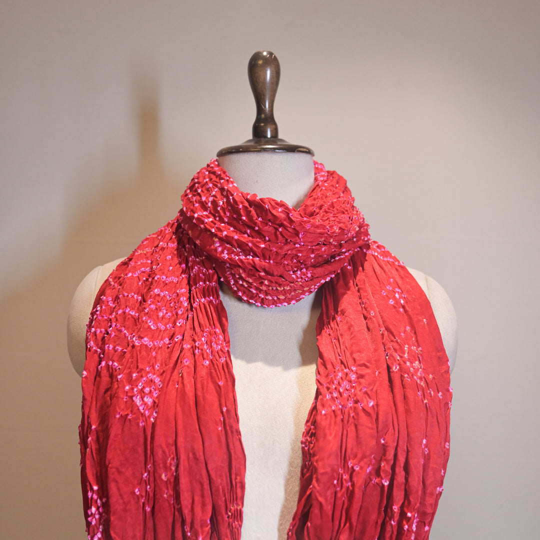 Red Bandhani Dupatta