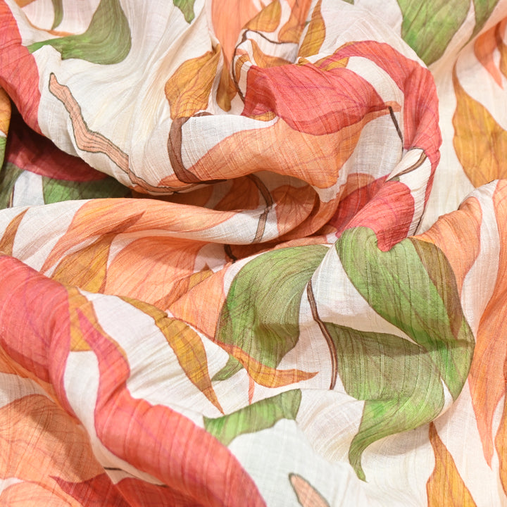 Multi Color Crush Muslin Digital Print Fabric – Soft Designer Muslin Print Fabric- COO145-1