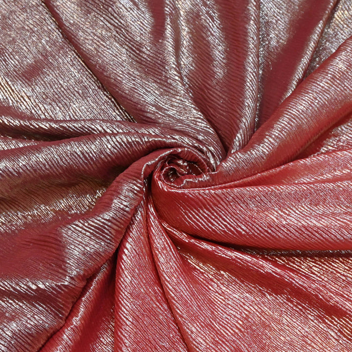 Wine Ombre Crush Foil Georgette Fabric
