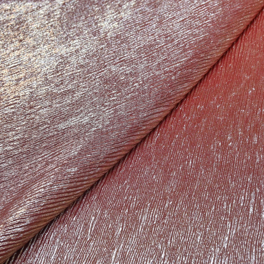 Wine Ombre Crush Foil Georgette Fabric