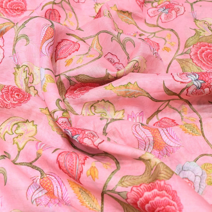Multi Color Premium Bamberg Satin Digital Print Fabric – 001333-14