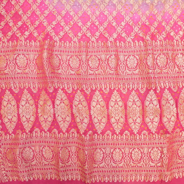 Neon-Pink Ghatchola Bandhani Dupatta