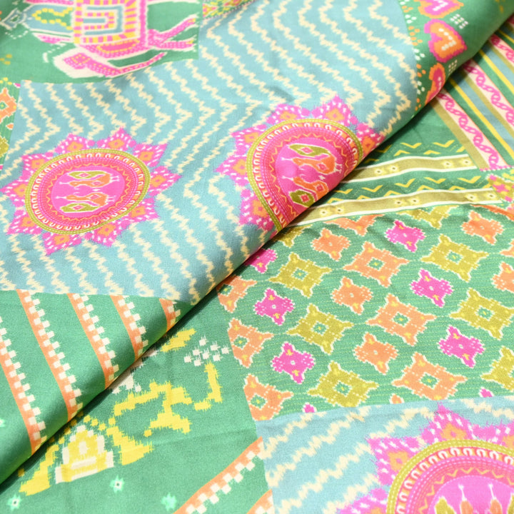 Bemberg Satin Digital Print Fabric– Soft Luxury Designer Satin Fabric 001333-33