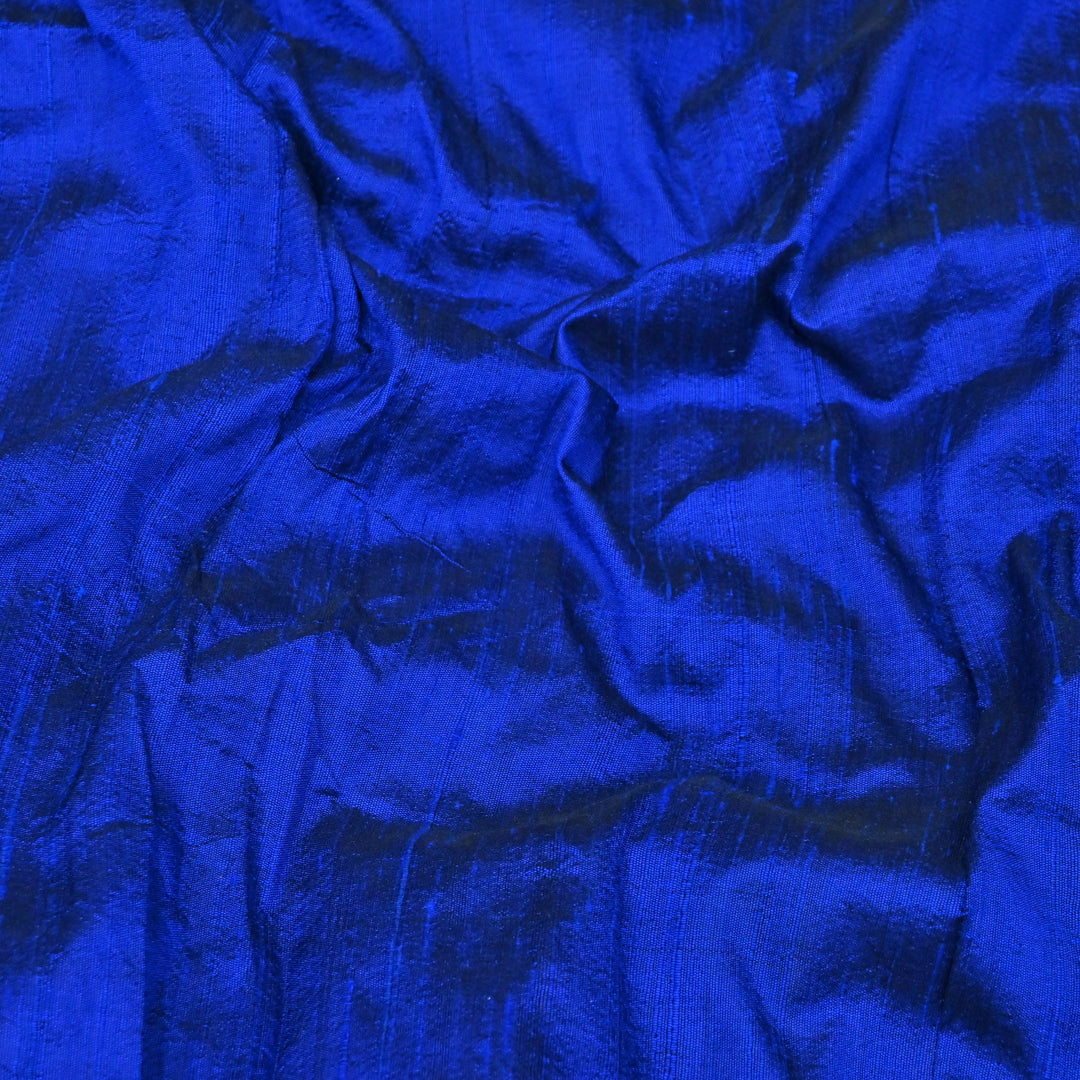 Cobalt Blue Colour 100gm Pure Raw Silk Fabrics