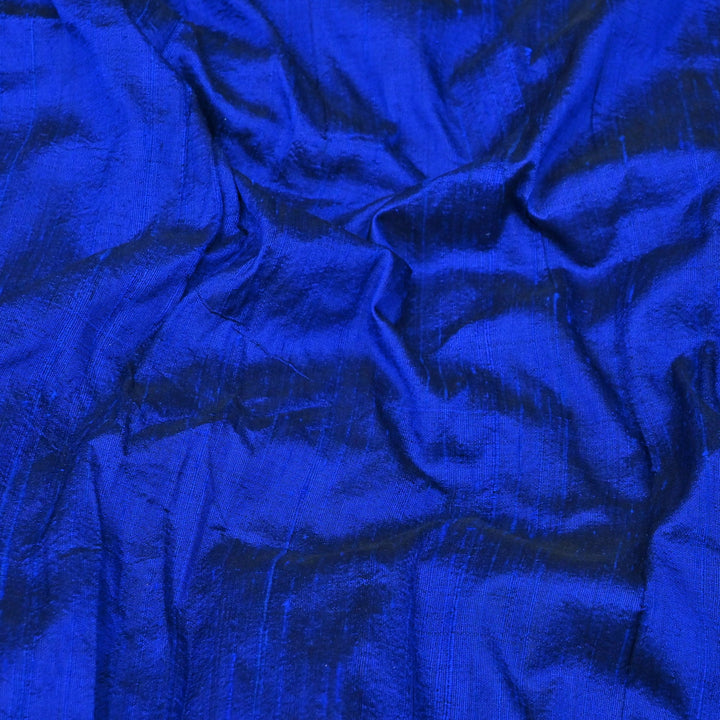 Cobalt Blue Colour 100gm Pure Raw Silk Fabrics