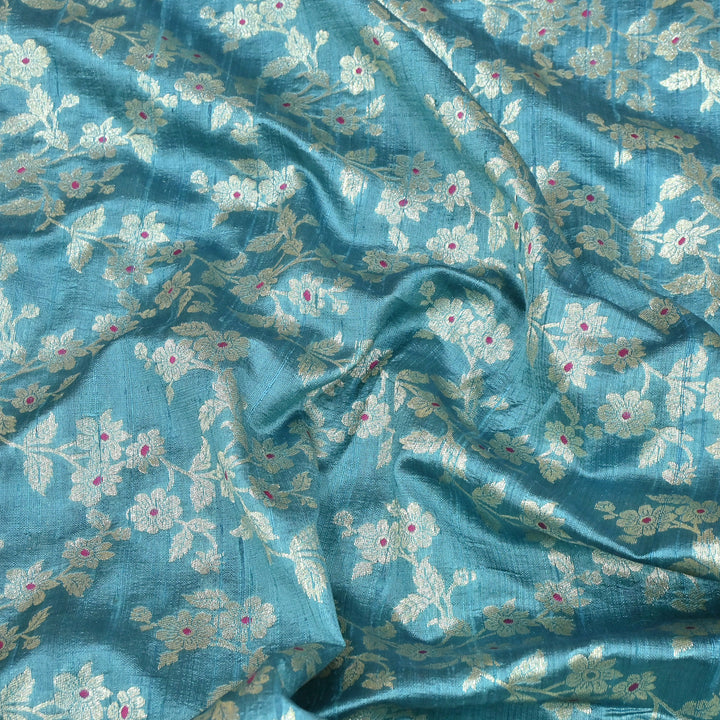 Premium Pure Raw Silk Meena Zari Banarasi Fabrics