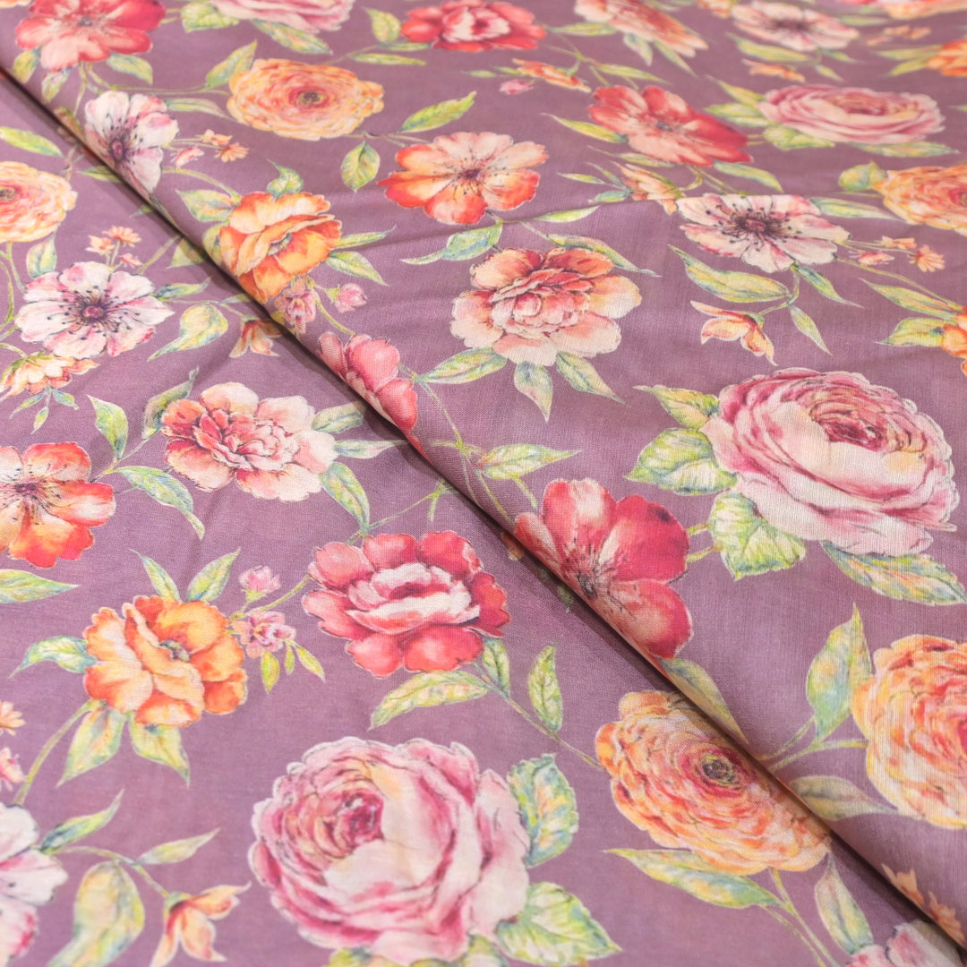 Silk Chanderi Digital Print Fabrics