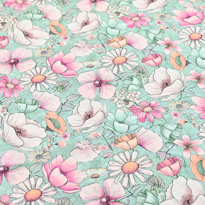 Multicolor Cotton Digital Print Fabric -Soft Cotton Prints Fabric-DA1124-11