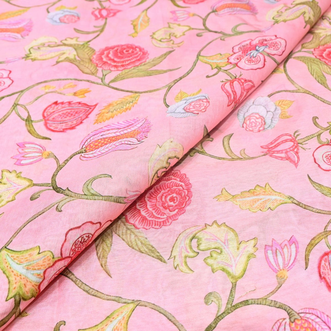 Multi Color Premium Bamberg Satin Digital Print Fabric – 001333-11