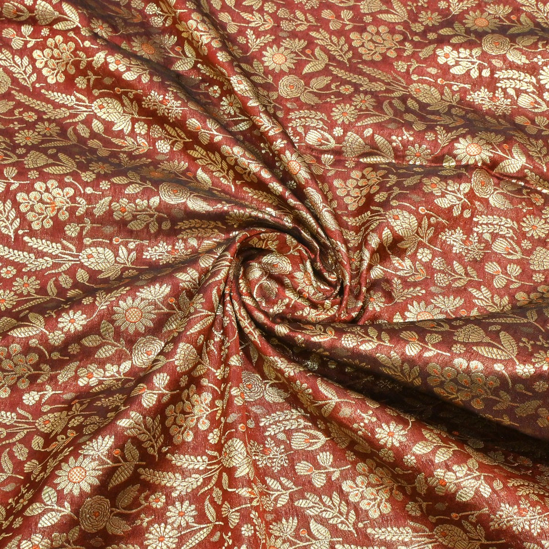 Silk Alfi Antique Zari Brocade Fabrics