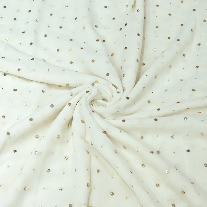 60gm Pure Georgette Mukaish Hand Work Fabrics