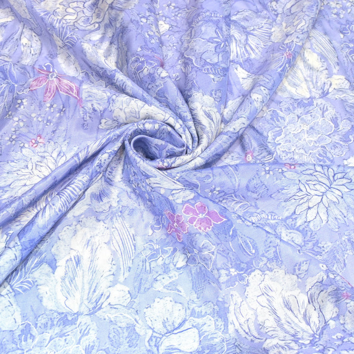 Floral Bamberg Satin Digital Print Fabrics