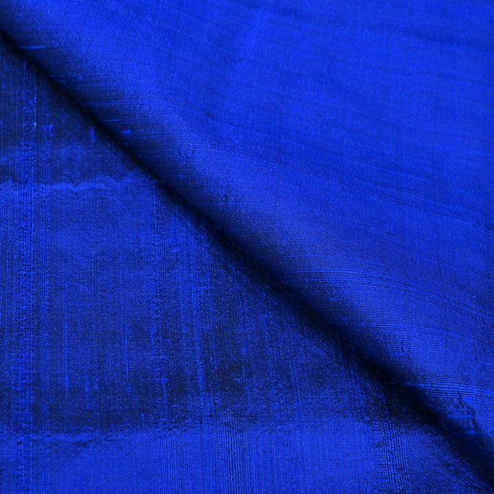 Cobalt Blue Colour 100gm Pure Raw Silk Fabrics