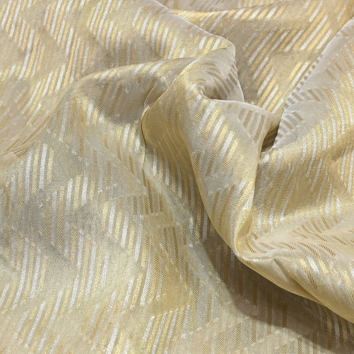 Bamberg Organza Tissue Zari Jacquard Fabric - AL4184-1