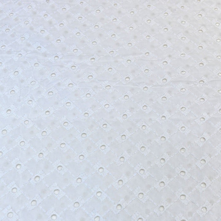 Cotton Chikan Cutwork Fabric- Lightweight Designer Embroidery Fabric- SIF145-4