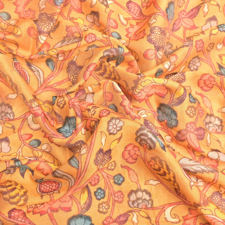 Silk Chanderi Digital Print Fabrics