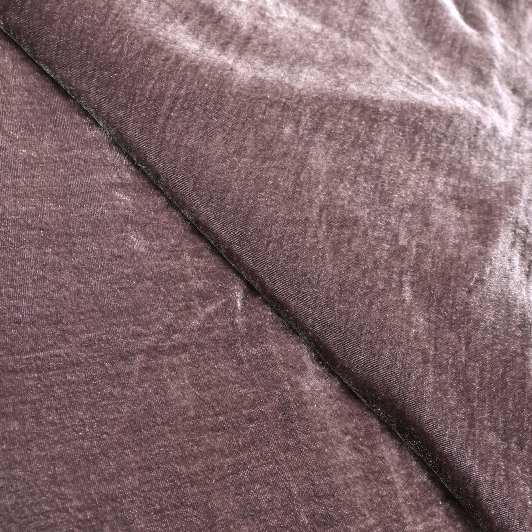 Cinereous Color Plain Pure Silk Velvet Fabrics