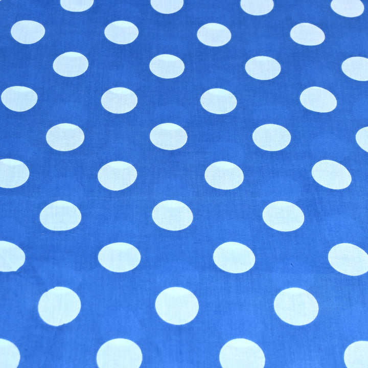 Premium Cotton Polka Dot Printed Fabric - Soft Breathable Designer Cotton Fabric - 000350-1c