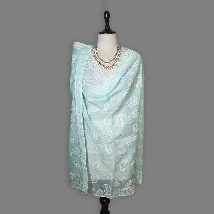 Kota Check Thread & Sequence Dupatta – Elegant Ethnic Dupatta for Women- V8188B-3