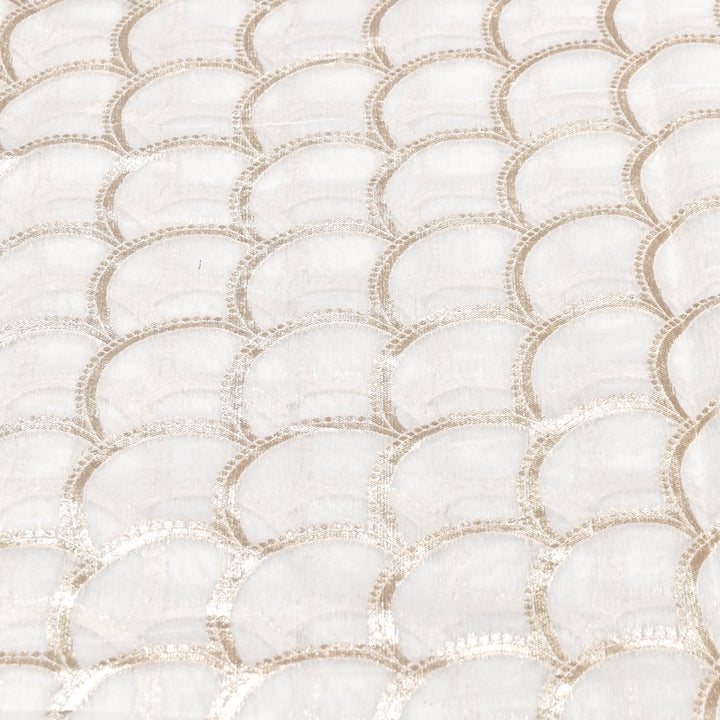 Banarasi Chanderi Gold Mat Zari Fabric – Premium Designer Ethnic Wear Fabric 000313-10