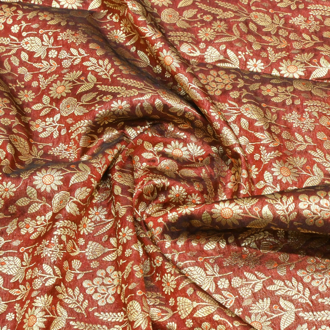 Silk Alfi Antique Zari Brocade Fabrics