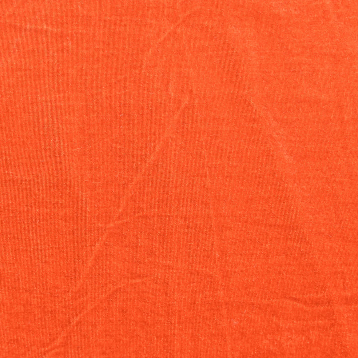 Reddish Orange Color Plain Pure Silk Velvet Fabrics