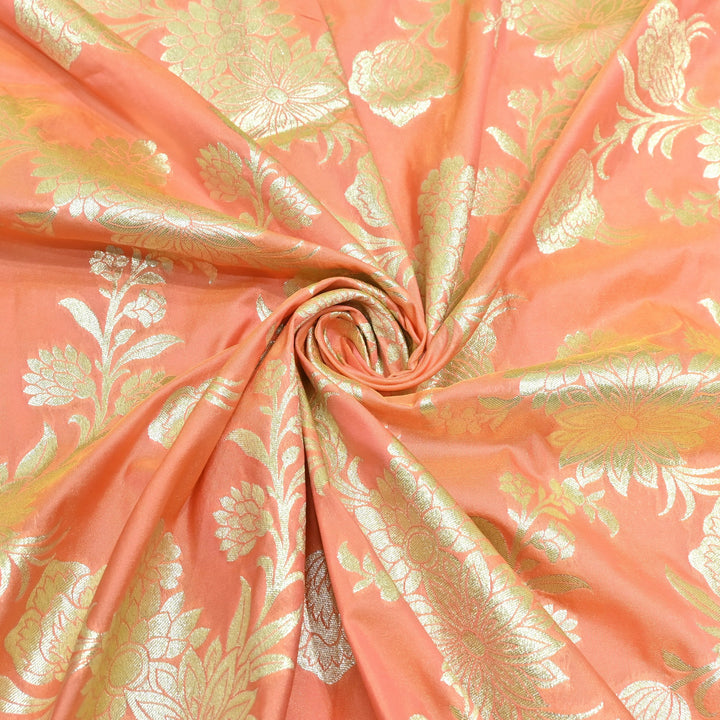 Katan Silk Zari Jaal Brocade Fabrics