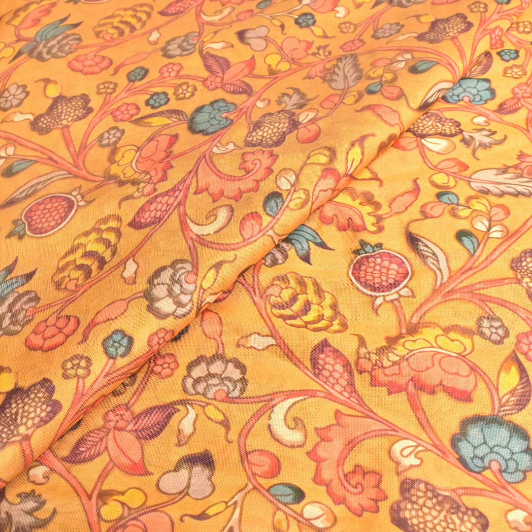 Silk Chanderi Digital Print Fabrics