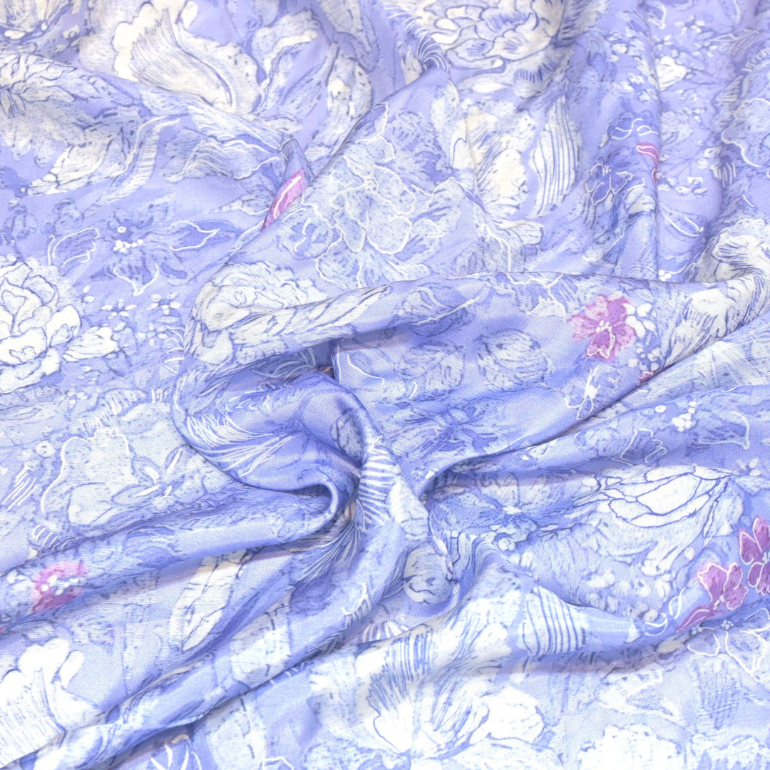 Floral Bamberg Satin Digital Print Fabrics