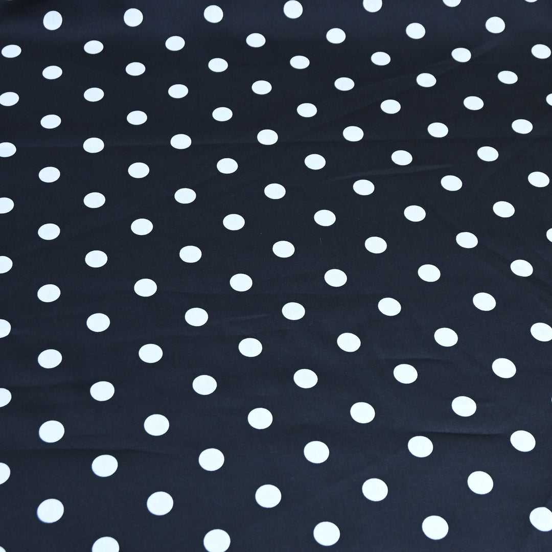 Glace Cotton With Beautiful Polka Dot Print Fabric – Lightweight Designer Cotton Fabric - LT0185-3