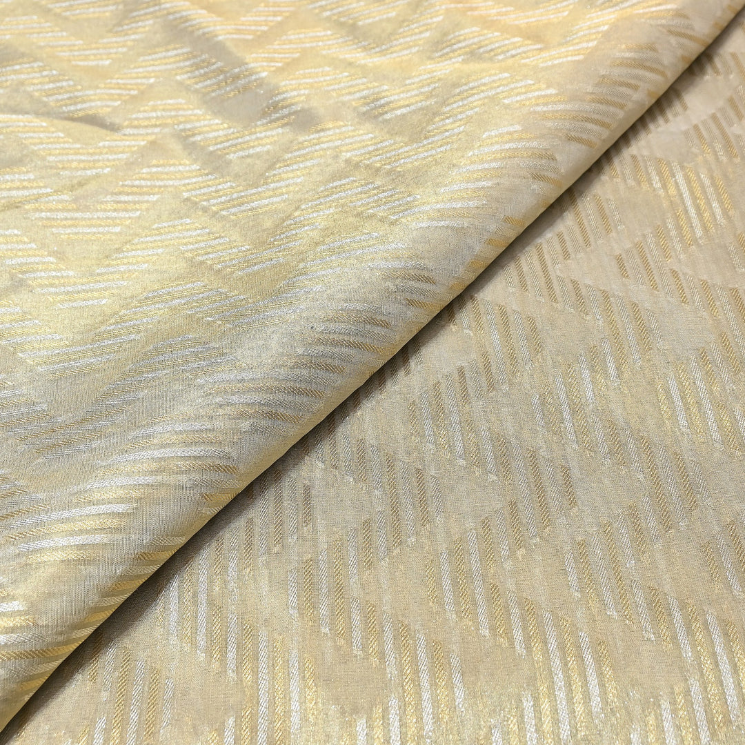 Bamberg Organza Tissue Zari Jacquard Fabric - AL4184-1
