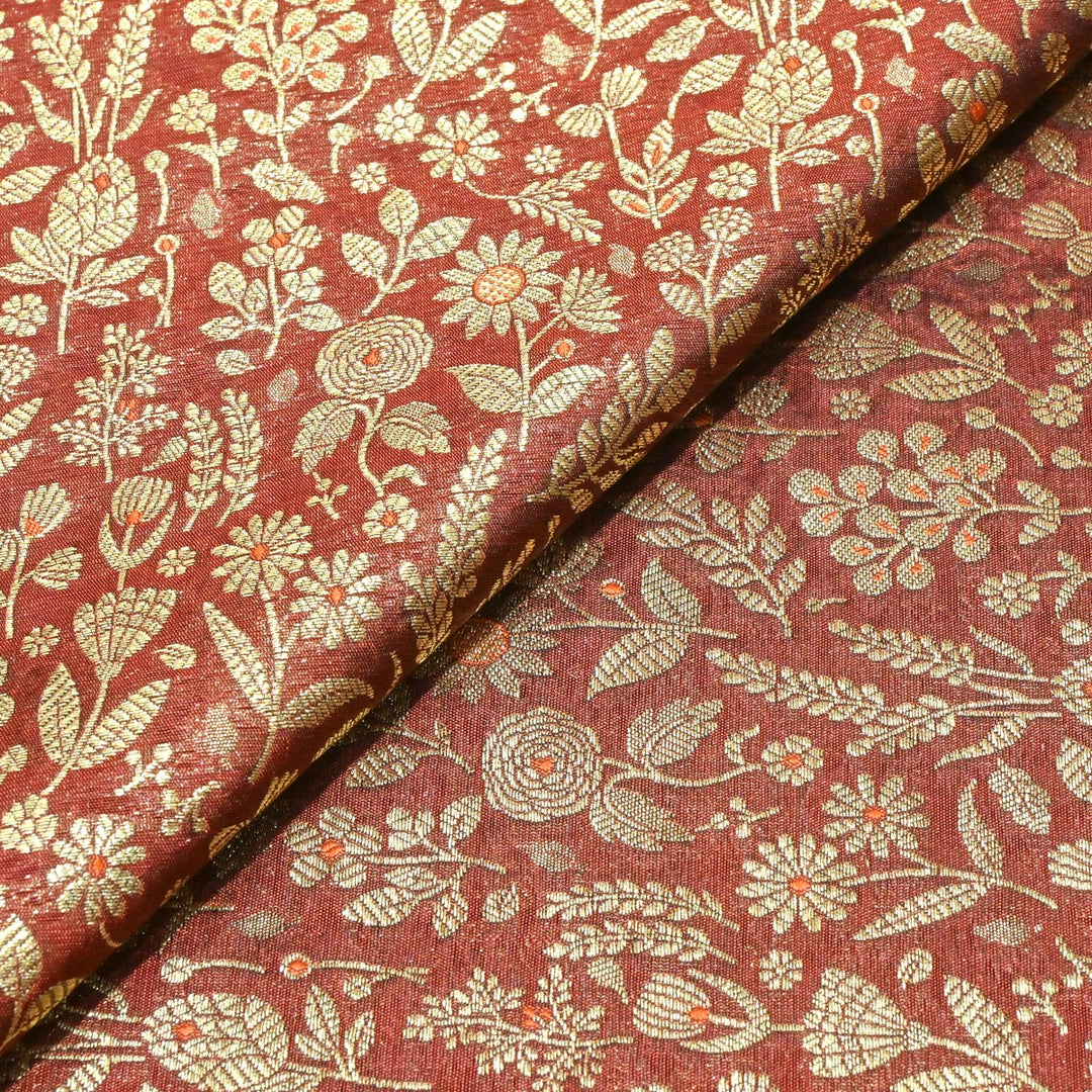 Silk Alfi Antique Zari Brocade Fabrics