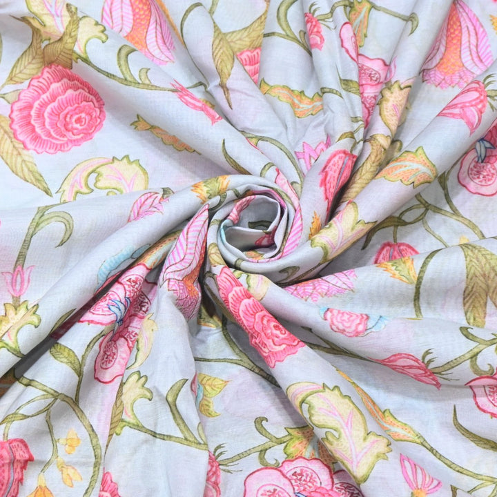Multi Color Premium Bamberg Satin Digital Print Fabric – 001333-12