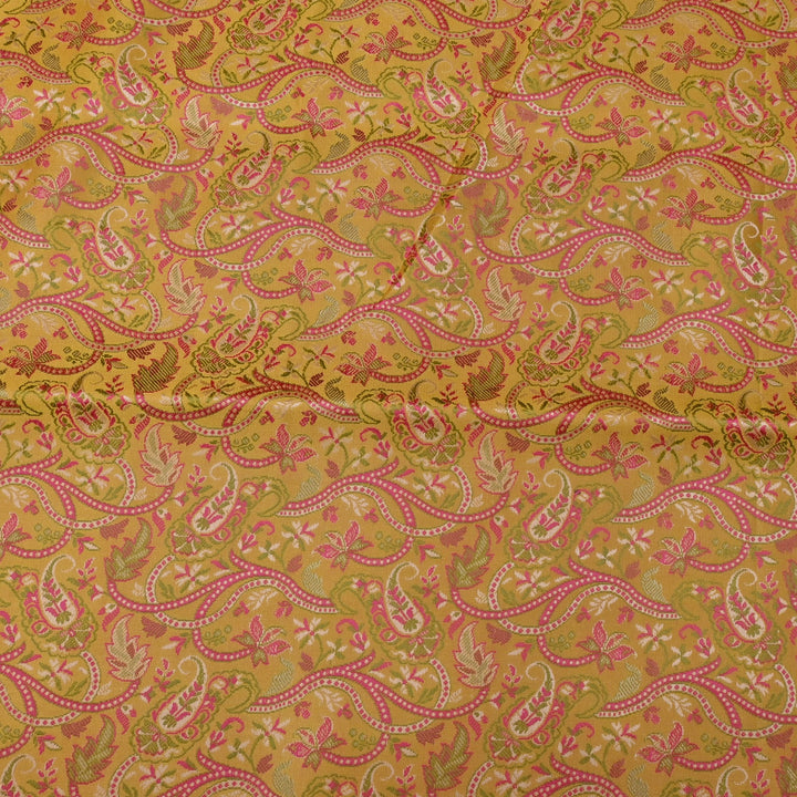 Satin Zari Tehra Brocade Fabrics