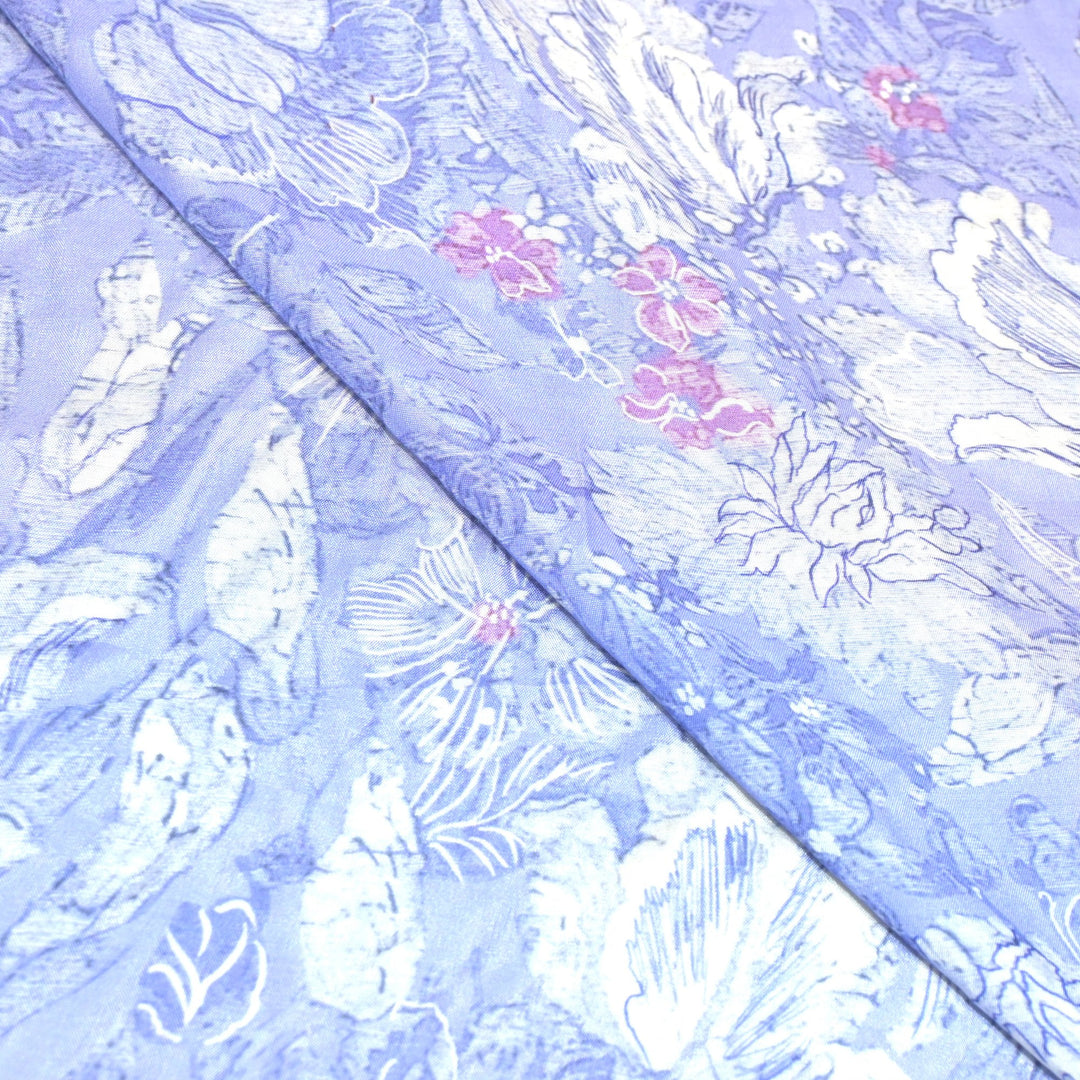 Floral Bamberg Satin Digital Print Fabrics