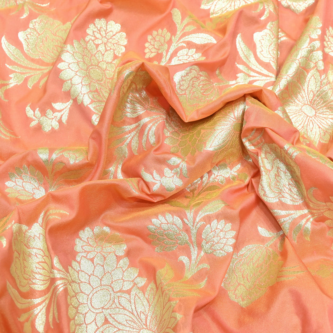 Katan Silk Zari Jaal Brocade Fabrics