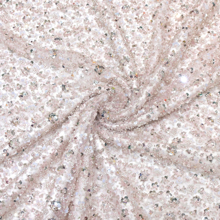 Beautiful Imported Net Cut Dana & Sequins Embroidery Fabric