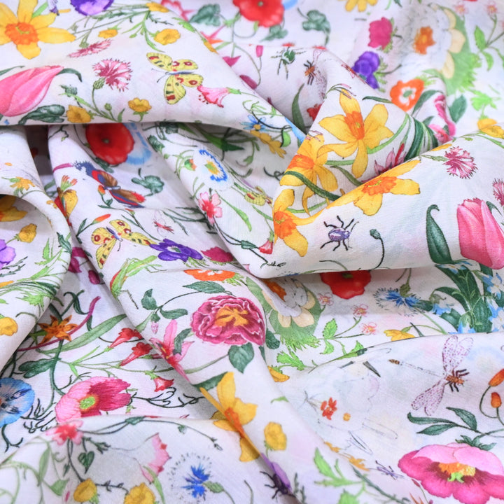Multicolor Muslin Digital Print Fabric-000844-11
