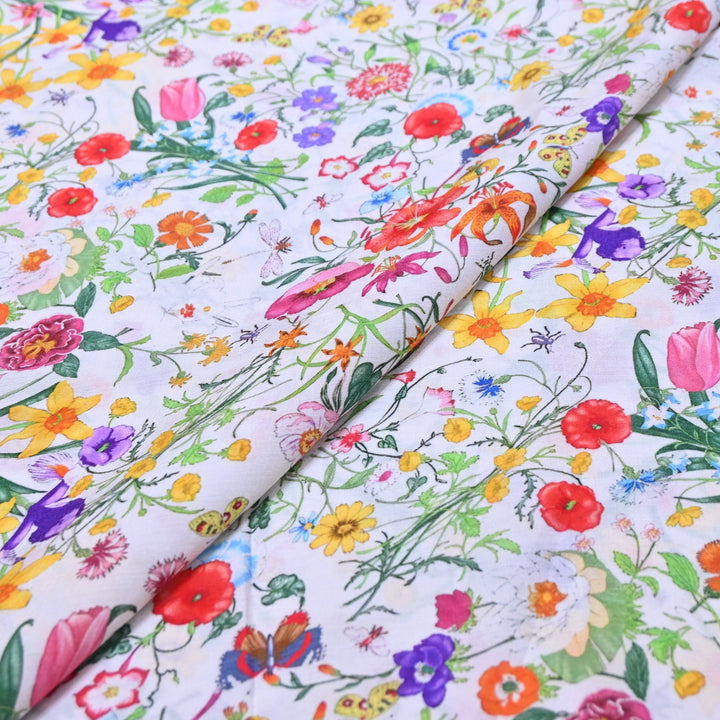 Multicolor Muslin Digital Print Fabric-000844-11