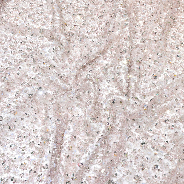 Beautiful Imported Net Cut Dana & Sequins Embroidery Fabric