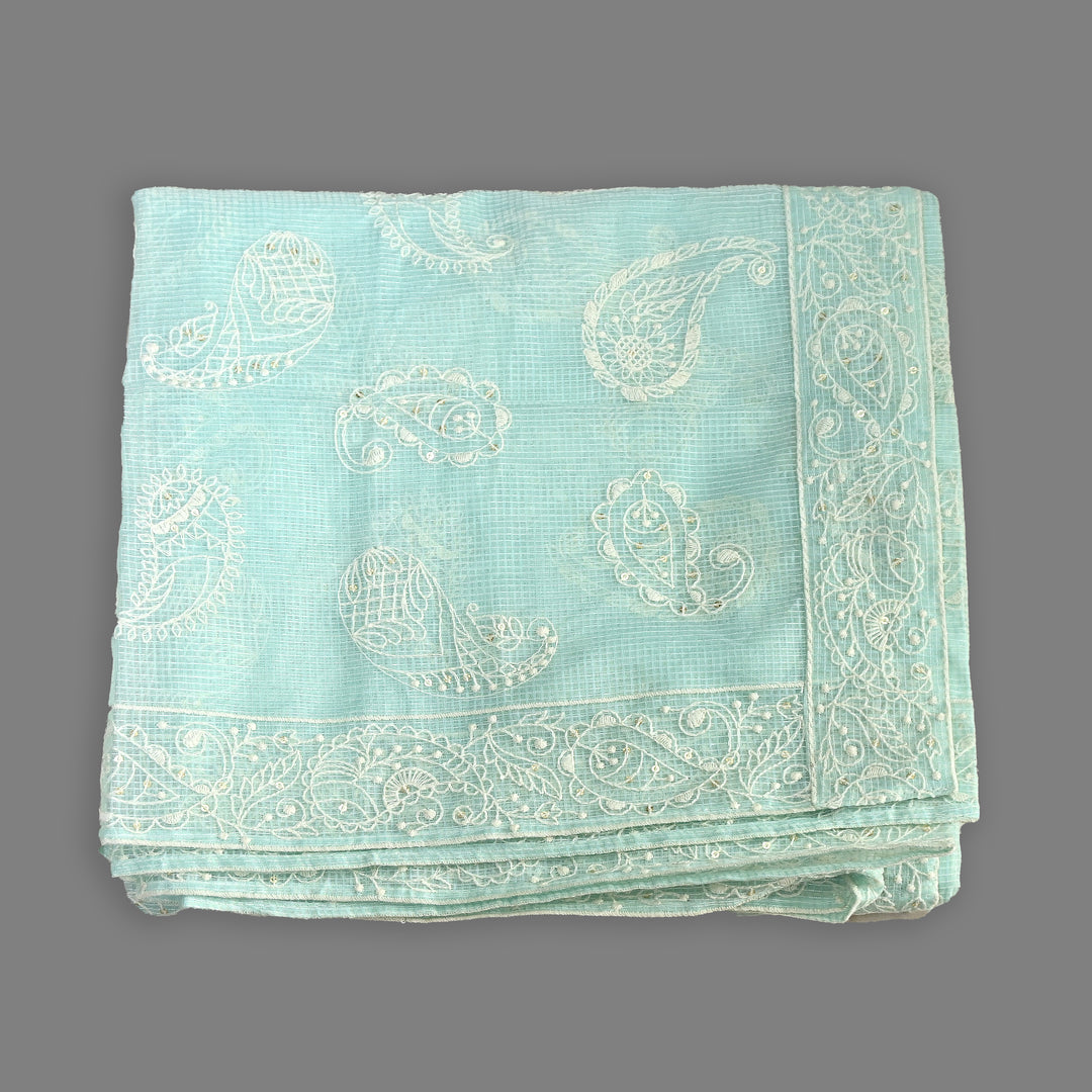 Kota Check Thread & Sequence Dupatta – Elegant Ethnic Dupatta for Women- V8188B-3