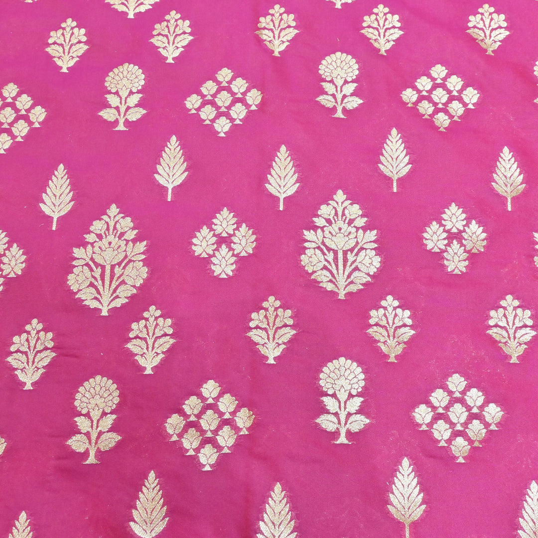 Katan Silk Zari Jaal Brocade Fabrics